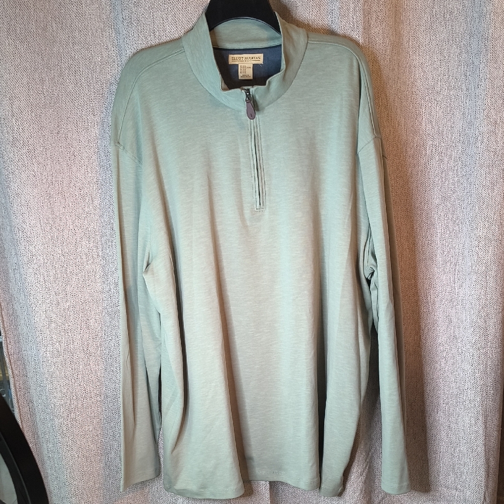 Elliott Mulryan Men's Sage Long Sleeve Half-Zip Tee